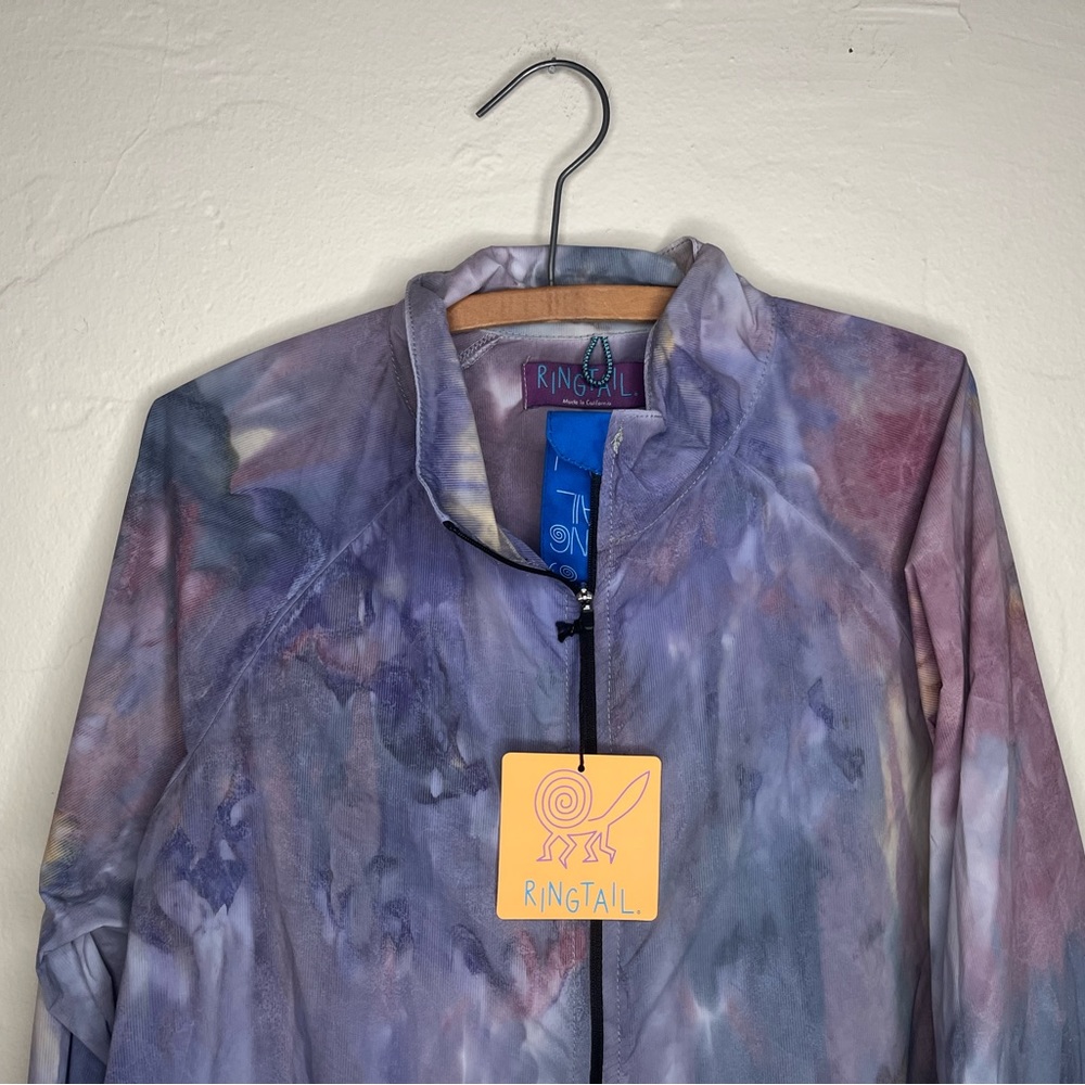 Ringtail Bicycle Windbreaker Tiedye Zip Up Jacket size Small